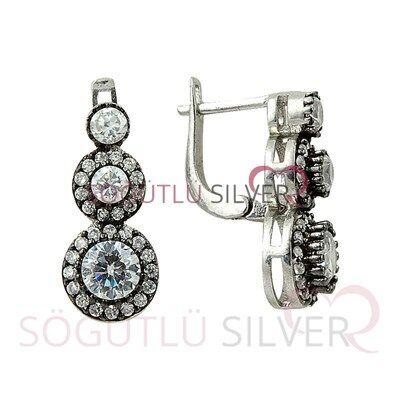 Tria elmas montürlü rodyumlu üçlü set set8463