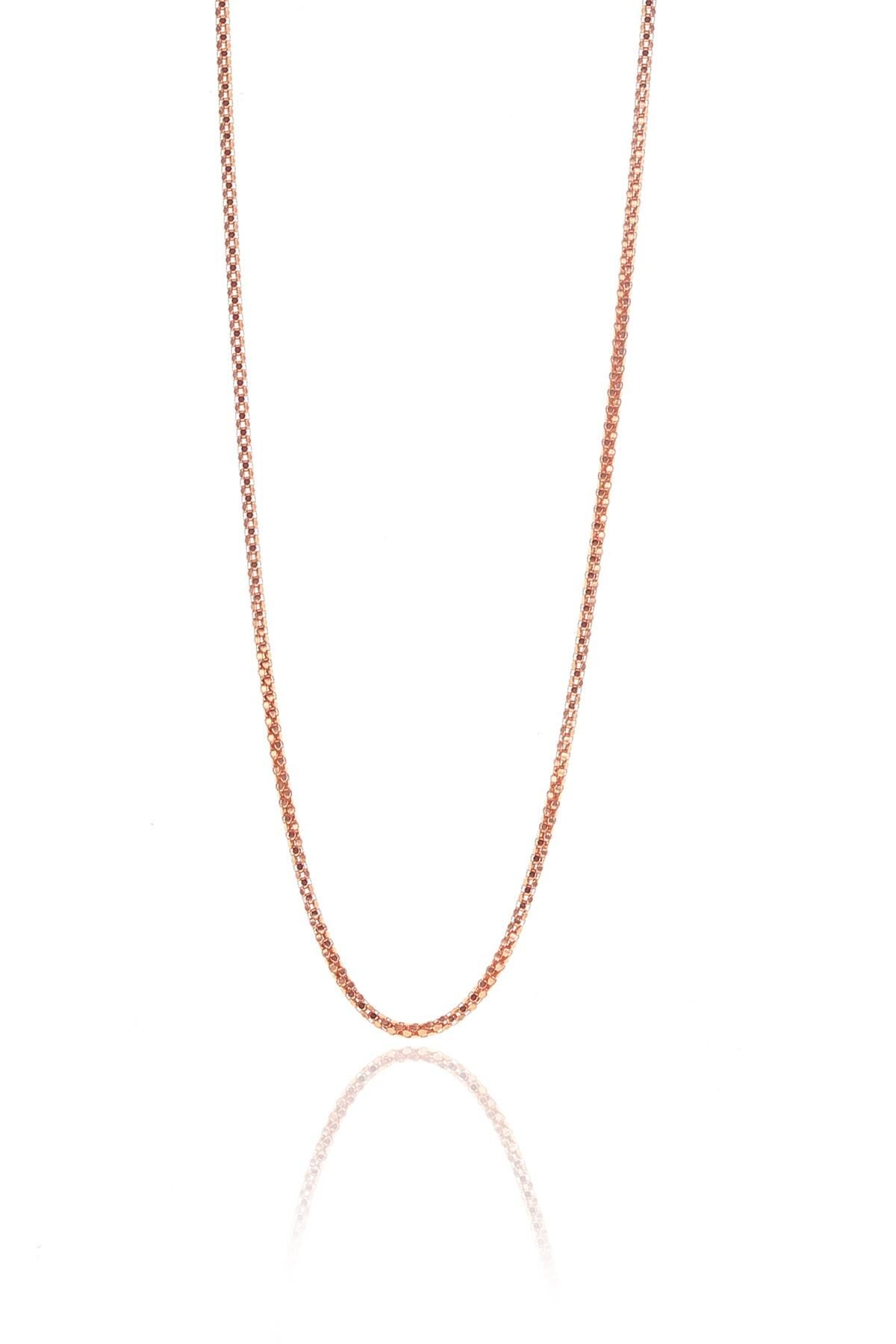 Gümüş rose italyan zincir kolye SGTL8993