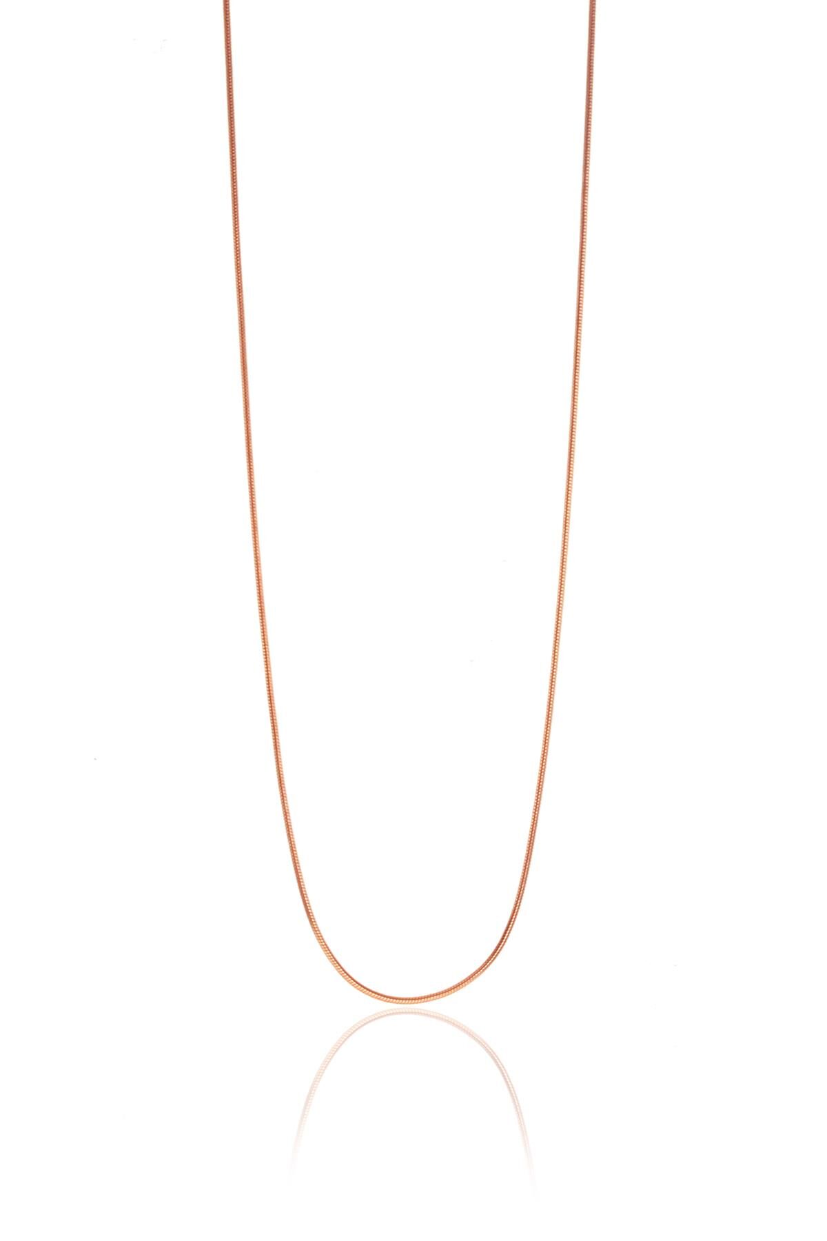 Gümüş rose italyan yılan zincir kolye SGTL8994