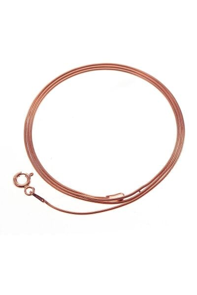 Gümüş rose italyan yılan zincir kolye SGTL8994