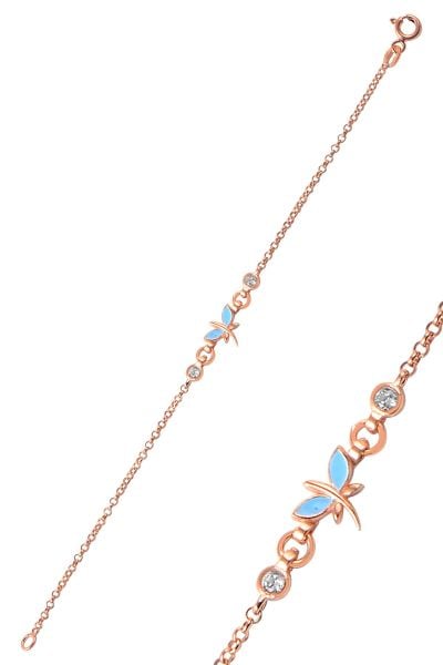 Gümüş mineli zirkon taşlı yusufçuk modeli bileklik SGTL9534