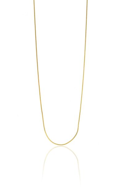 Gümüş yaldızlı italyan yılan zincir kolye SGTL8995