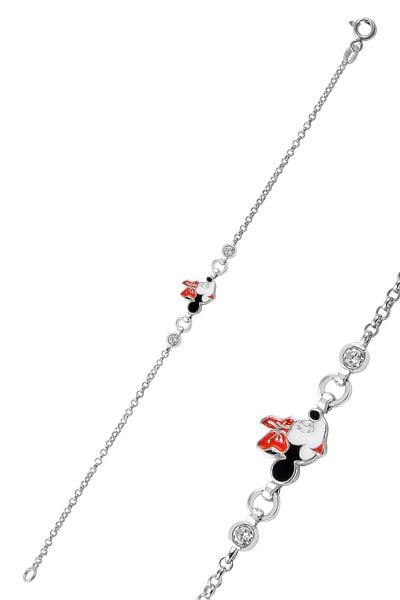 Gümüş mineli zirkon taşlı mice modeli bileklik SGTL9537