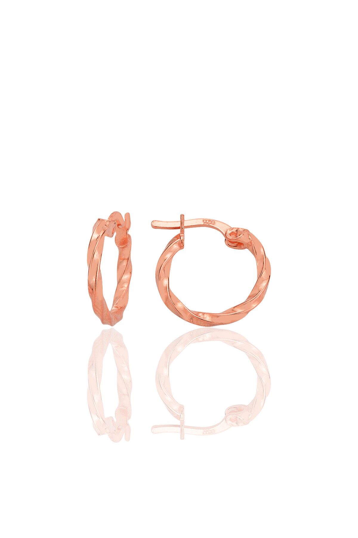 Gümüş rose 17 mm Şarnel Burgu Halka SGTL12824ROSE