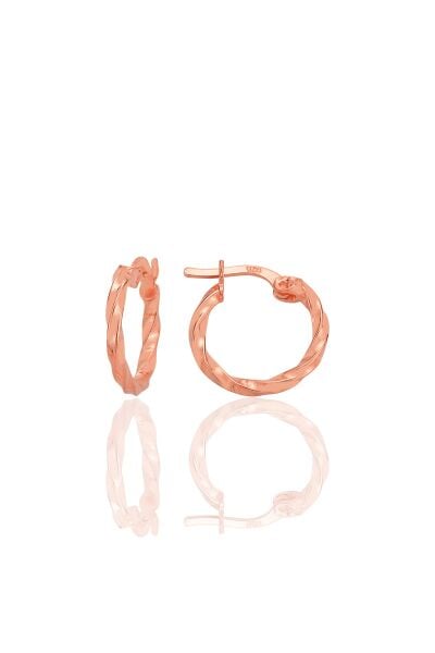 Gümüş rose 17 mm Şarnel Burgu Halka SGTL12824ROSE