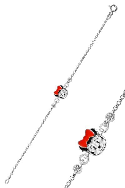 Gümüş mineli zirkon taşlı minie modeli bileklik SGTL9539