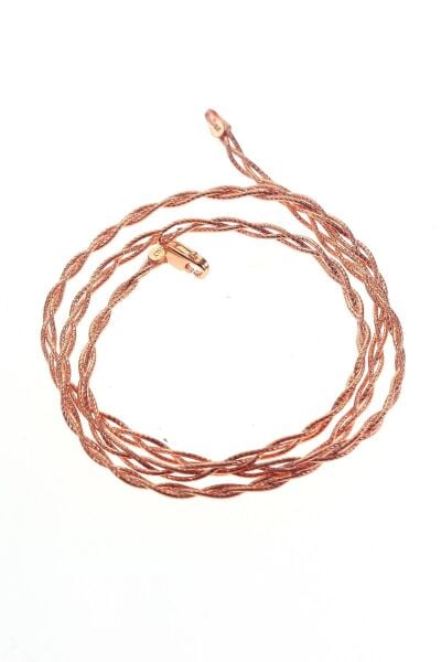 Gümüş örgülü rose italyan zincir kolye SGTL9000