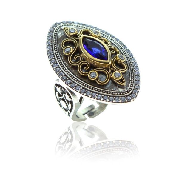 Otantik Safir ve Zirkon Taşlı Üçlüset SGTL7044