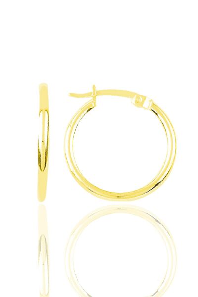 Gümüş Altın Yaldızlı 26 mm Şarnel  Halka Küpe SGTL12289GOLD