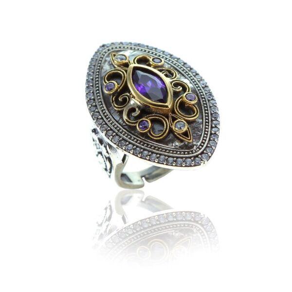 Otantik Zirkon ve Ametis Taşlı Üçlüset SGTL7047