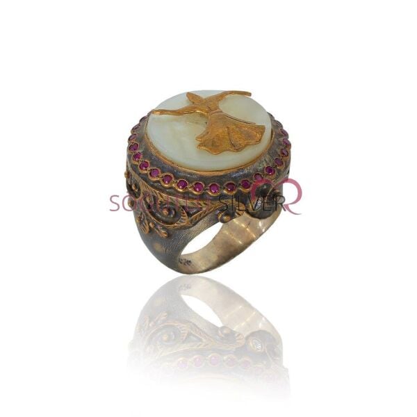 sedef taşlı semazen yüzük SGTL5228