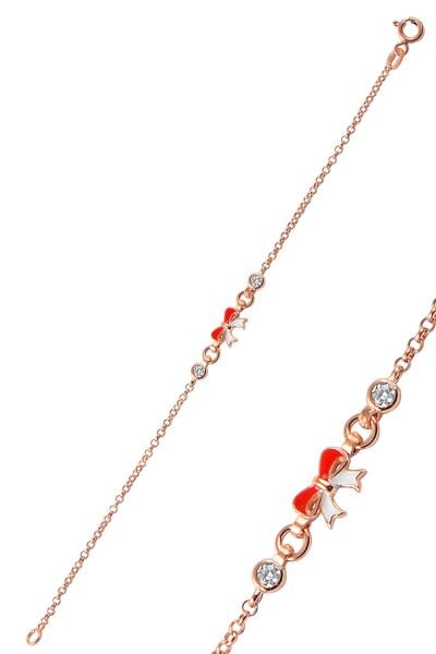 Gümüş mineli zirkon taşlı fiyonk modeli bileklik SGTL9546