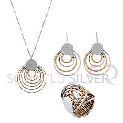 Modern halkalı üçlü set set8267