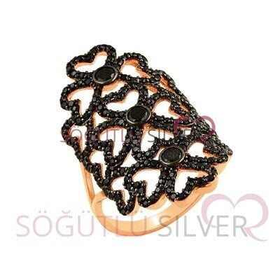 Siyah taşlı üçlü set set8265