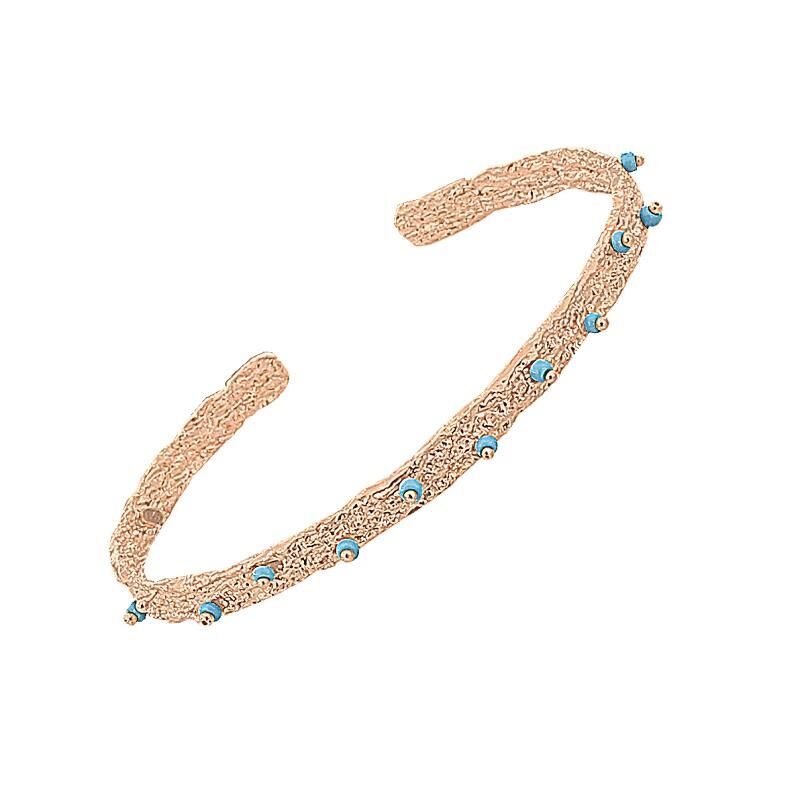 firüze taşlı ağaç kabuğu (dövme) bilezik bilezik6859