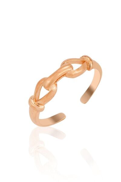 Gümüş rose ayarlamalı düğüm yüzük SGTL12495ROSE