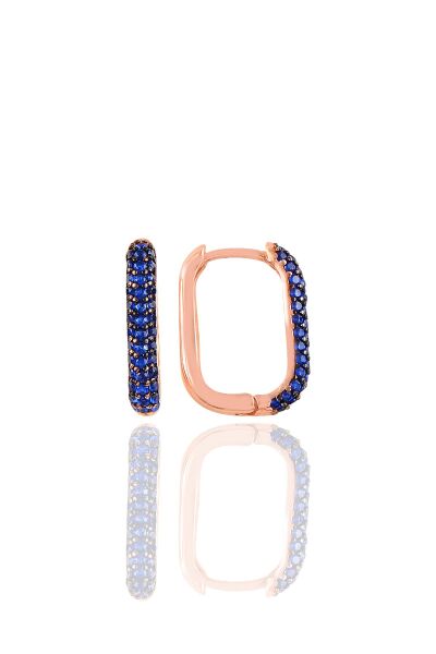 Gümüş rose safir taşlı trend küpe. SGTL10892SFR