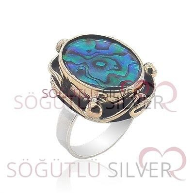 Okyanus Sedefli Gümüş Üçlü Set SGTL3438