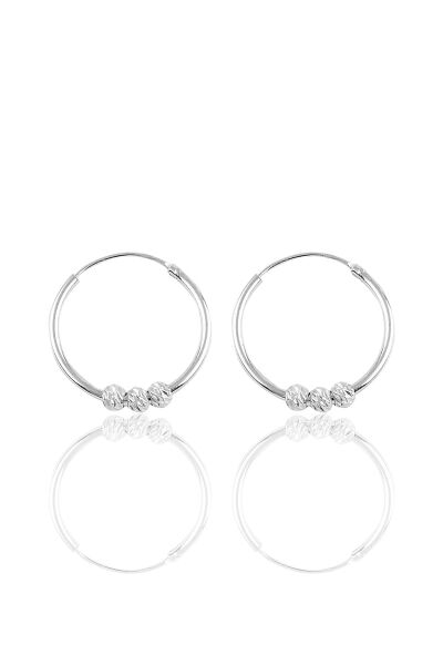 Gümüş 18 mm doricalı halka küpe Gümüş