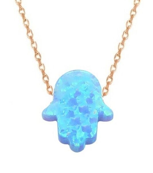 opal taşlı fatma ana eli kolye SGTL2406