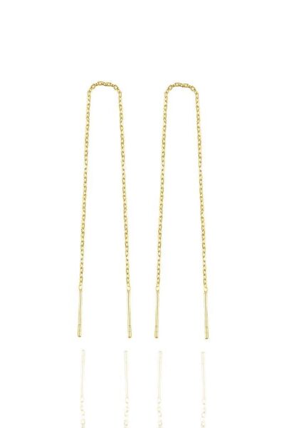 Gümüş zincir küpe Rose