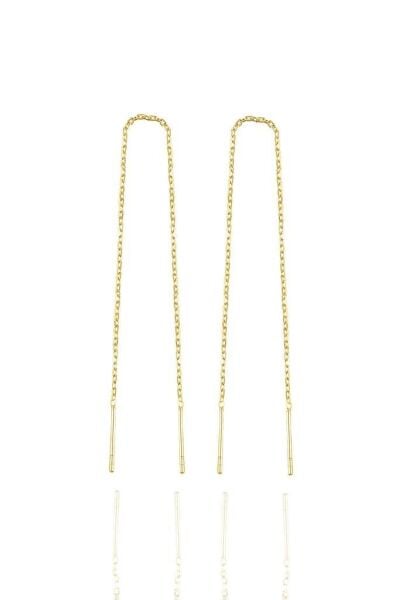 Gümüş zincir küpe Gümüş