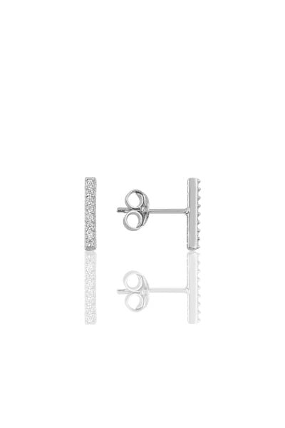 Gümüş Rodyumlu çizgi küpe SGTL9733RODAJ