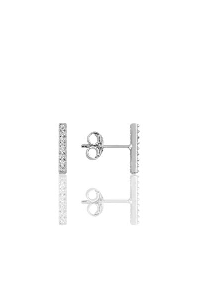 Gümüş Rodyumlu çizgi küpe SGTL9733RODAJ