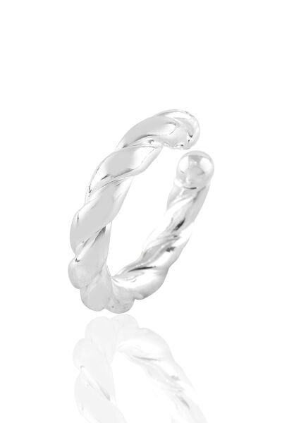 Gümüş rodyumlu sıkıştırmalı burgu kıkırdak küpe SGTL10885RODAJ