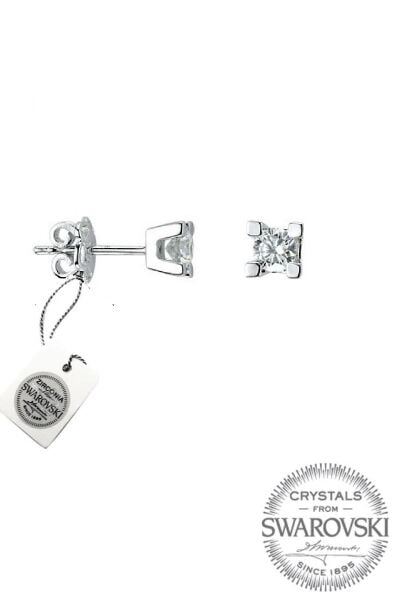 Gümüş Swarovski Tek taş küpe SGTL20500