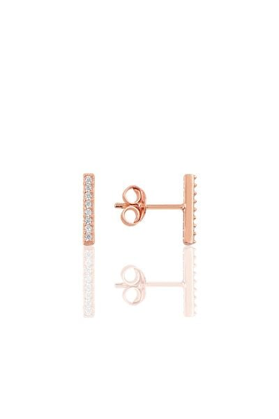 Gümüş Rose çizgi küpe SGTL9733ROSE