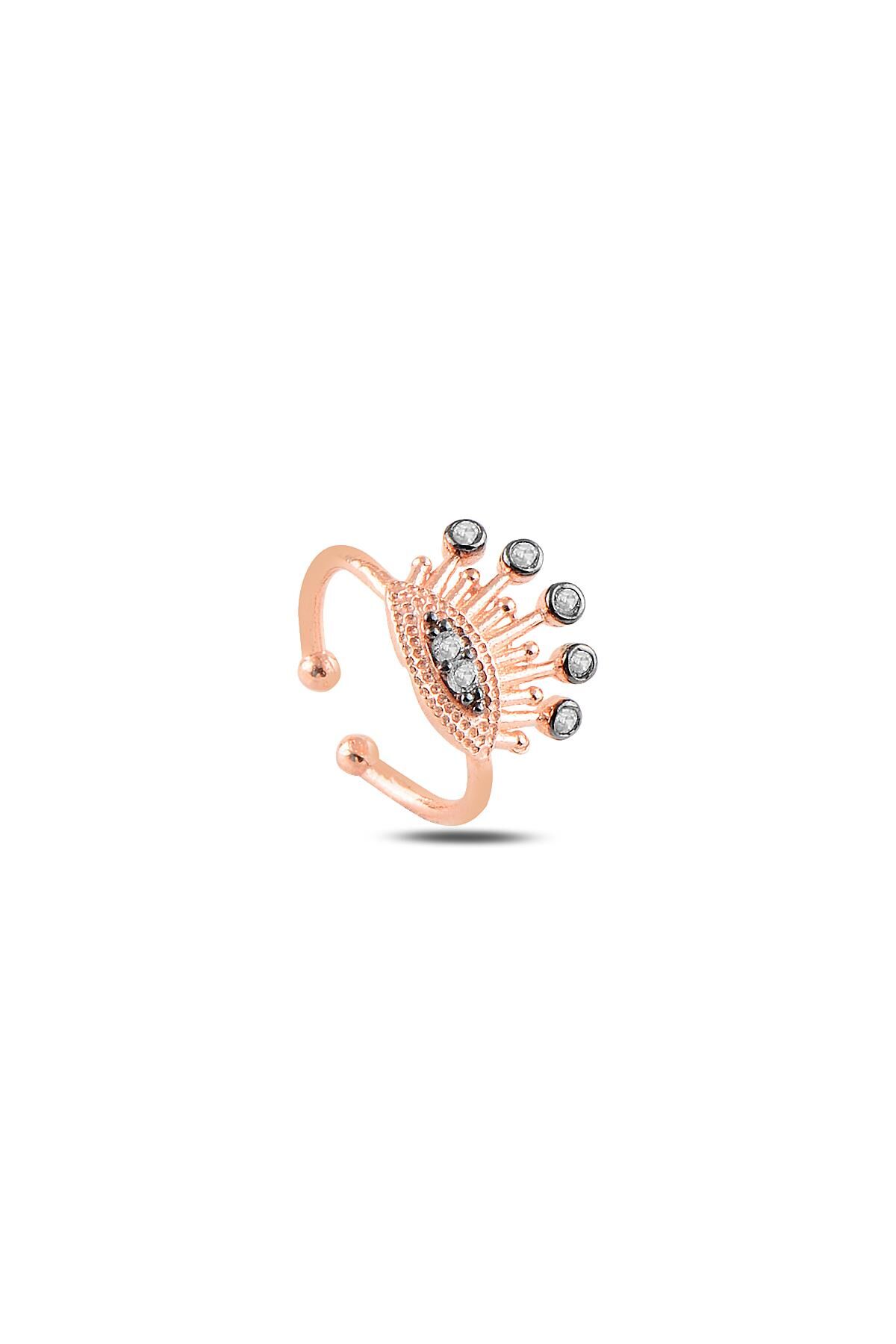 Gümüş göz modeli kıkırdak küpe SGTL10056ROSE