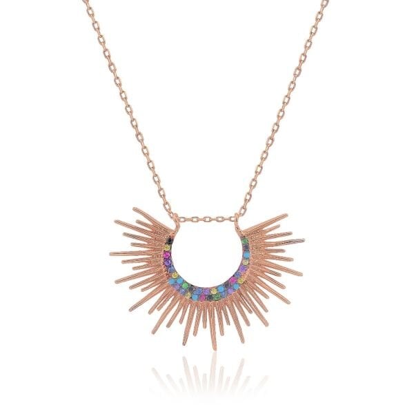 Güneş  rose  kolye SGTL3456