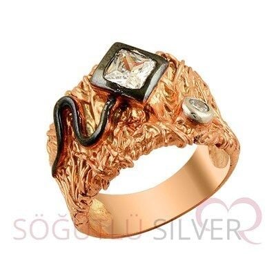 Rose zirkon taşlı yüzük SGTL2309