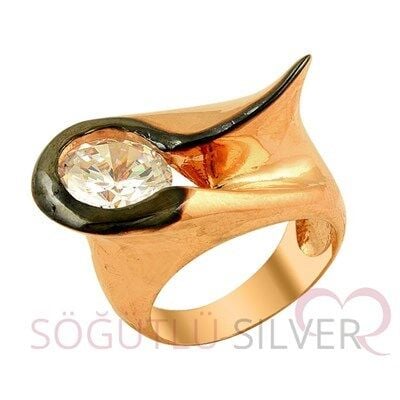 Rose zirkon taşlı yüzük SGTL2314