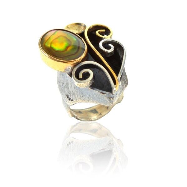 Özel Tasarım Otantik Sedef Taşlı Yüzük SGTL7105
