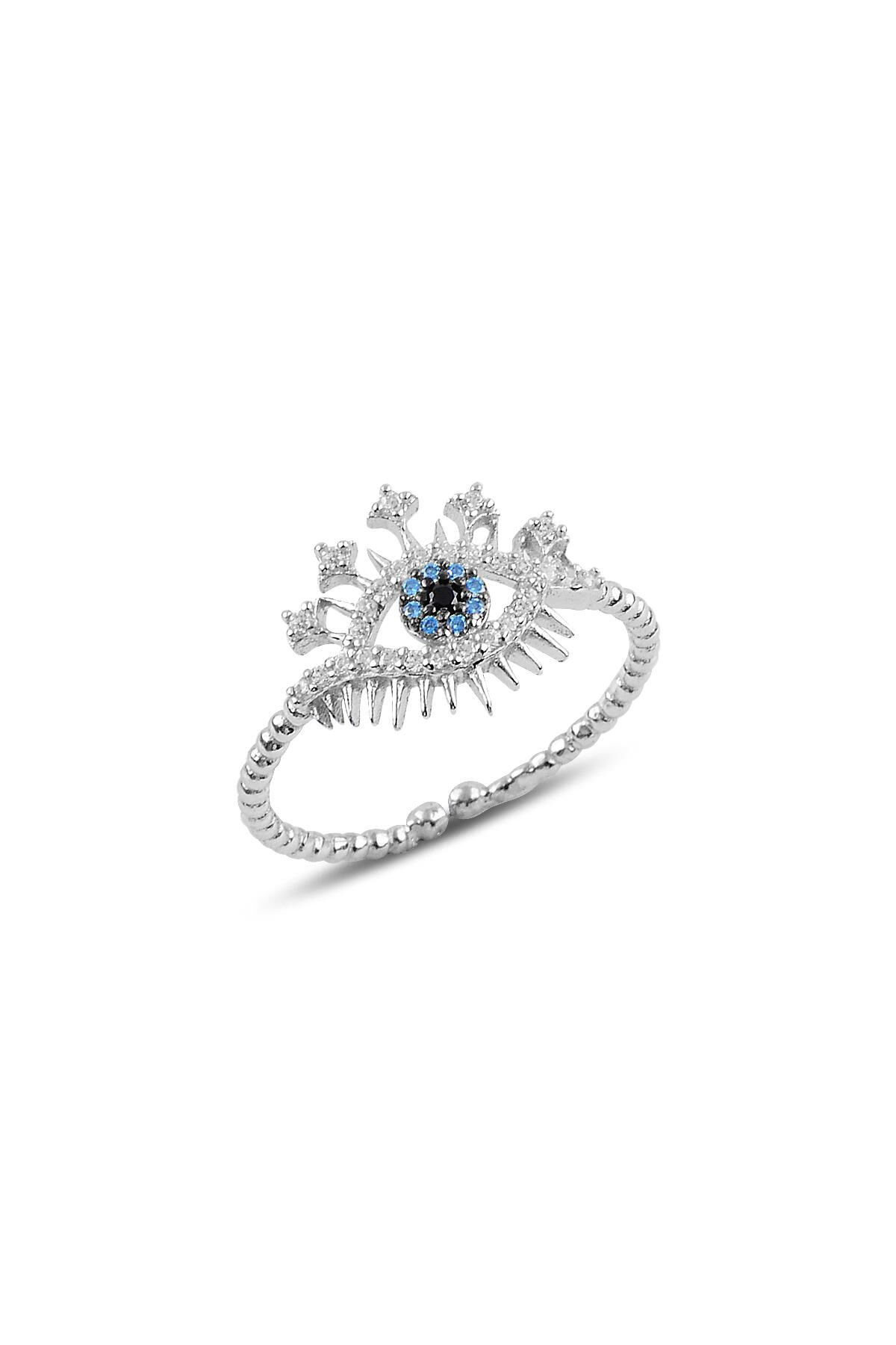 Gümüş ayarlamalı göz modeli yüzük SGTL10108RODAJ