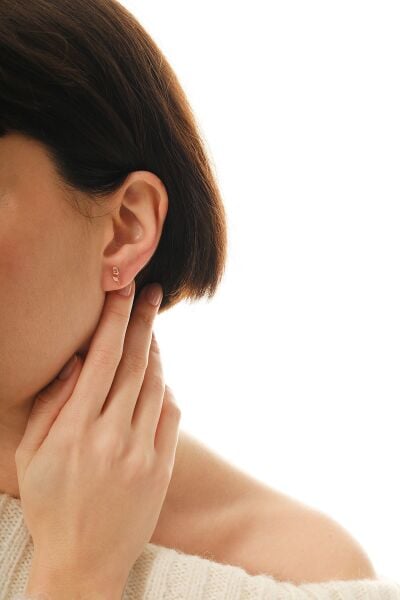 Gümüş rose markız kesim zirkon taşlı lale küpe SGTL12835ROSE