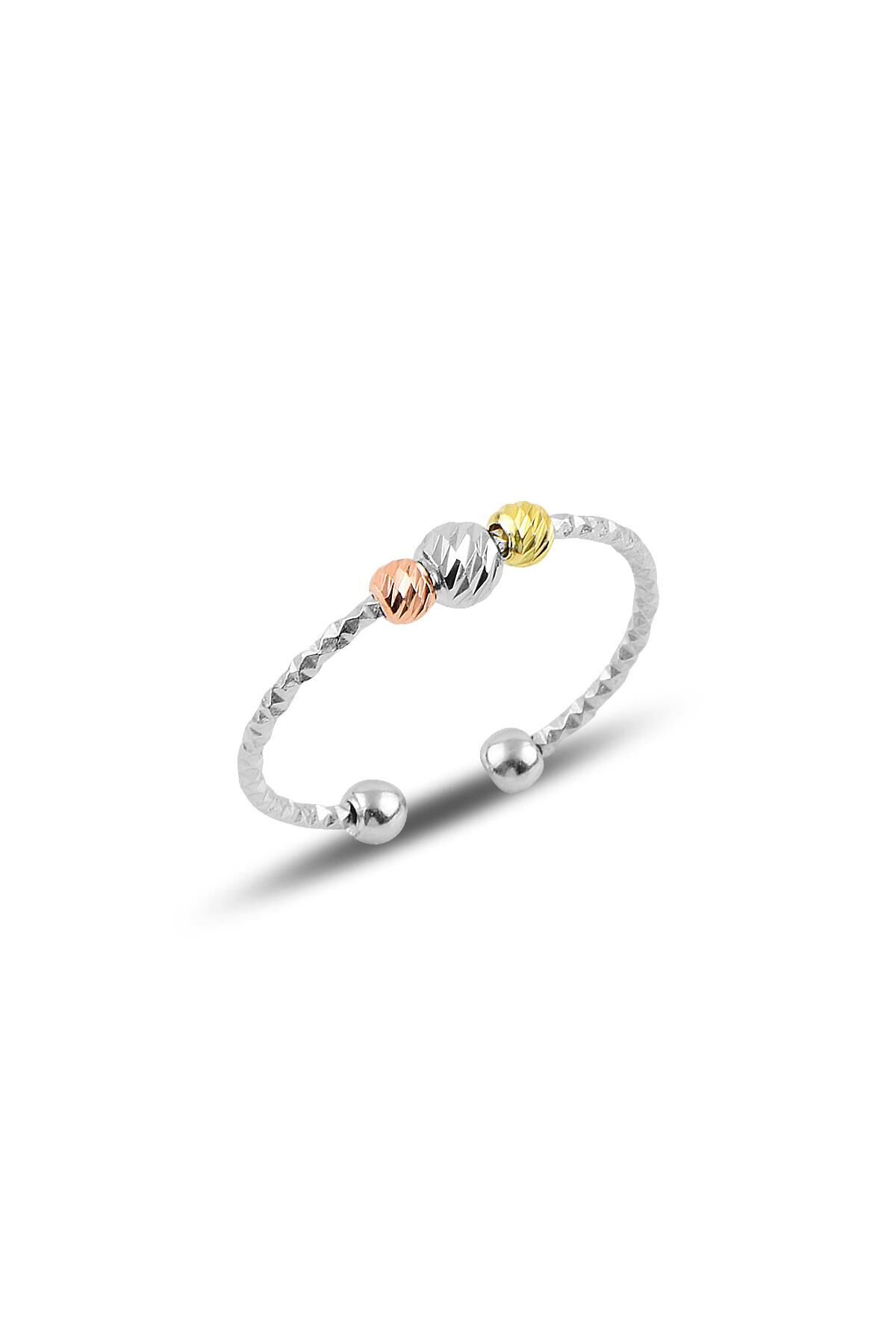 Gümüş renkli dorica lı ayarlamalı gümüş yüzük SGTL10113