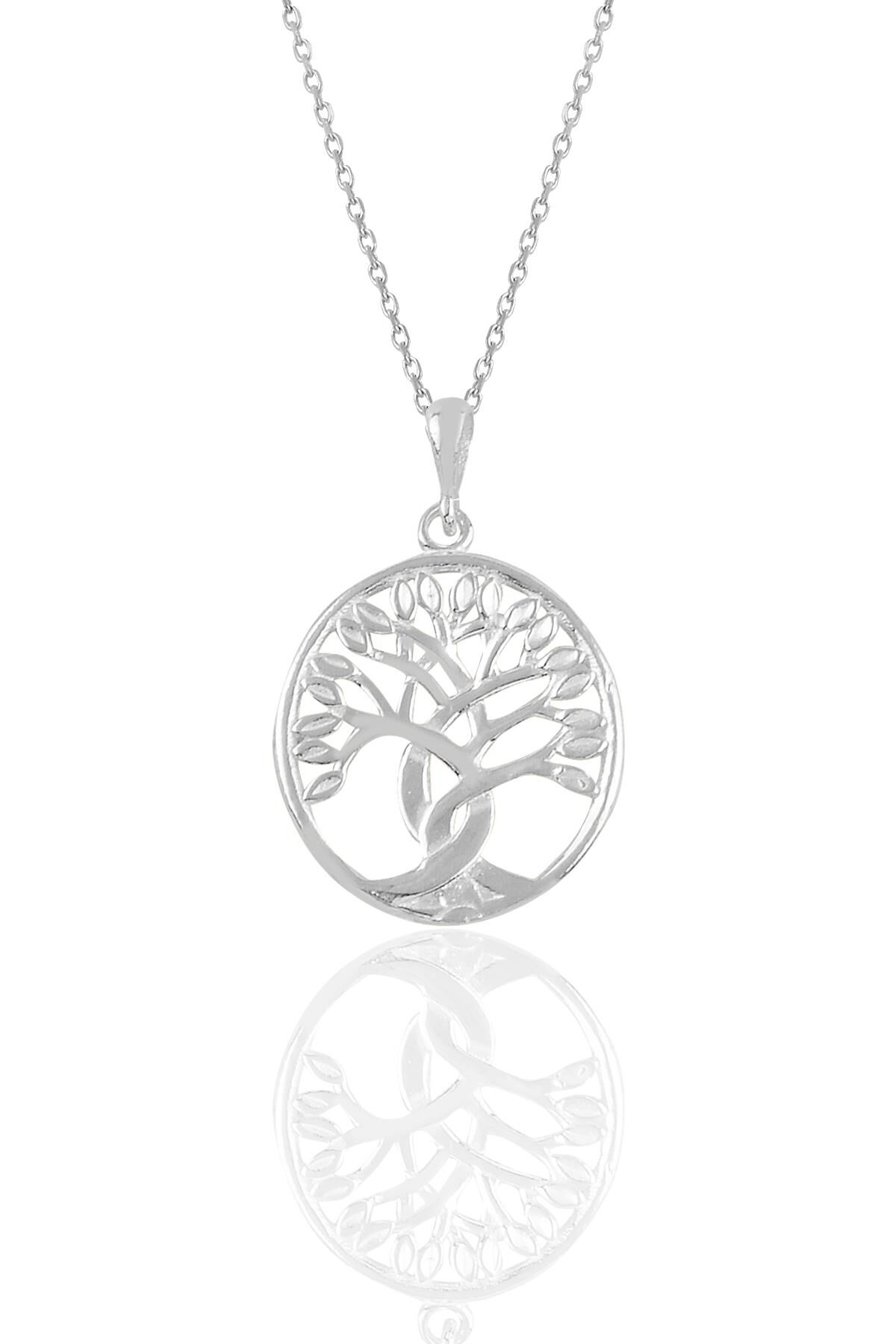Gümüş rodyumlu yaşam ağacı kolye  SGTL10902RODAJ