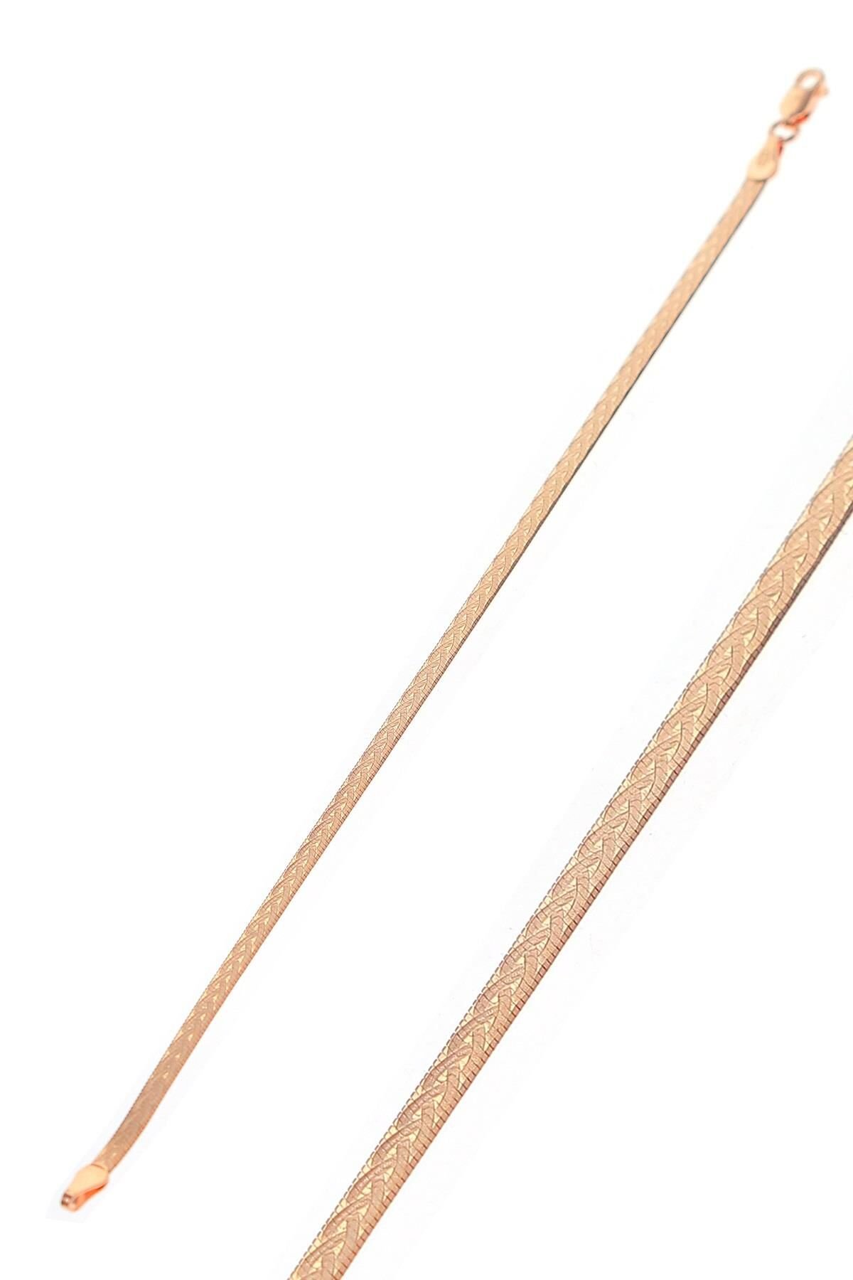 İtalyan yassı bileklik örgü model rose SGTL9788