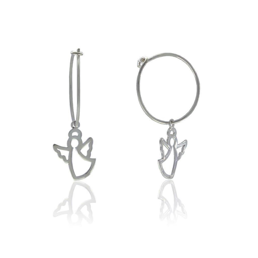 Melek Modeli Gümüş Küpe SGTL5964