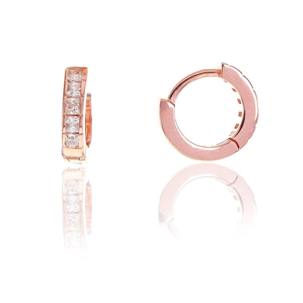 Baget  Taşlı Mini Halka Küpe SGTL7136