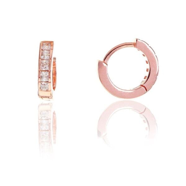 Baget  Taşlı Mini Halka Küpe SGTL7136