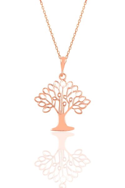 Gümüş rose ağaç kolye SGTL10911ROSE