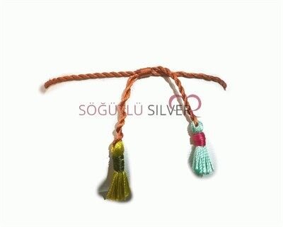 kristalize taşlı renkli ipli bileklik bileklik6756