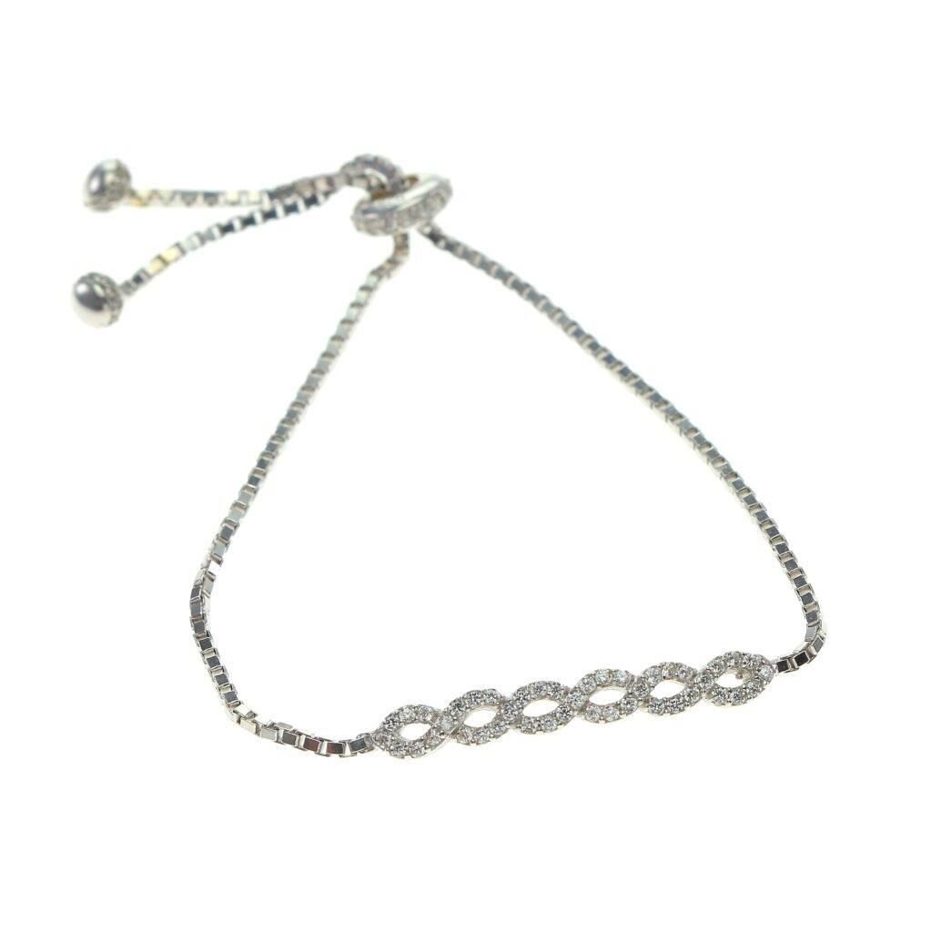 Asansörlü zirkon taşlı sonsuzluk bileklik SGTL7841