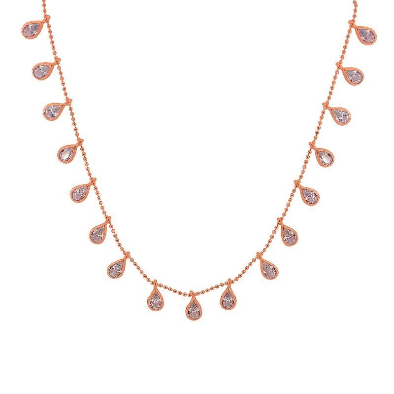 damlalı zirkon taşlı kolye SGTL2996