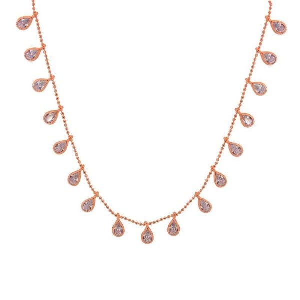 damlalı zirkon taşlı kolye SGTL2996