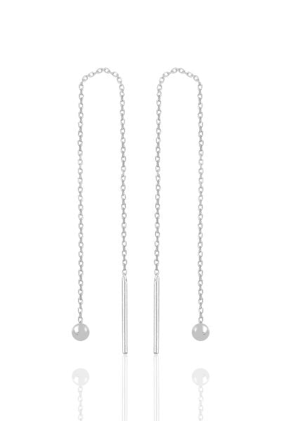 Gümüş rodyumlu  toplu gümüş zincir küpe SGTL10685RODAJ